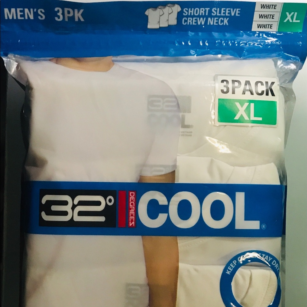 32 Degrees Cool 3-PACK Short Sleeve Crew Neck